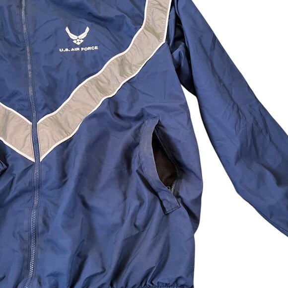 USAF Physical Training Uniform Windbreaker Jacket Men's Large Long US Air Force - Picture 4 of 9